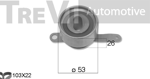 TREVI AUTOMOTIVE Zobsiksnas komplekts KD1488